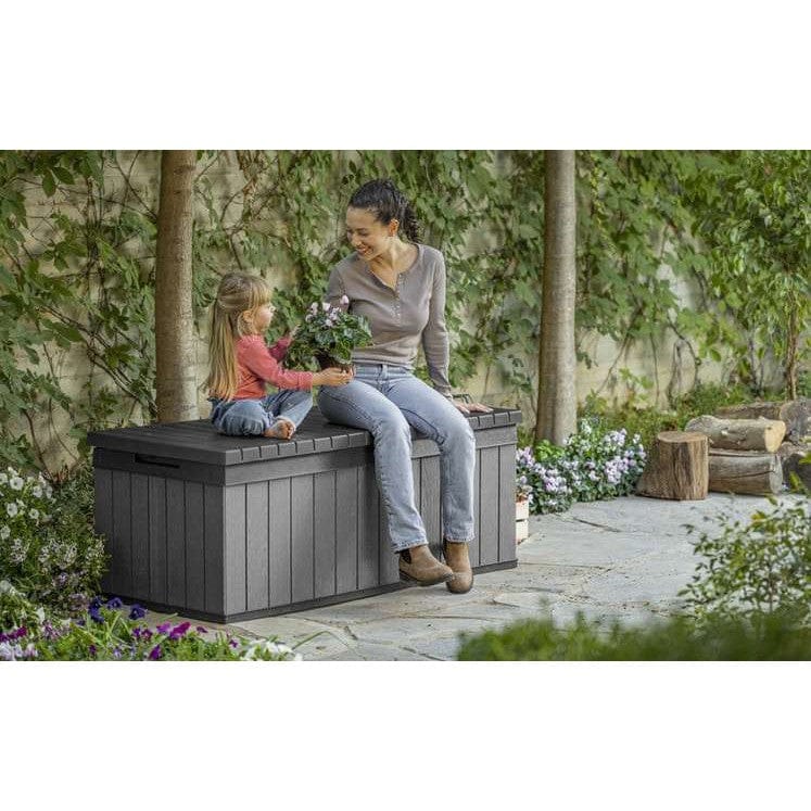 Keter Darwin 380L Plastic Storage Box – Grey - Image 3